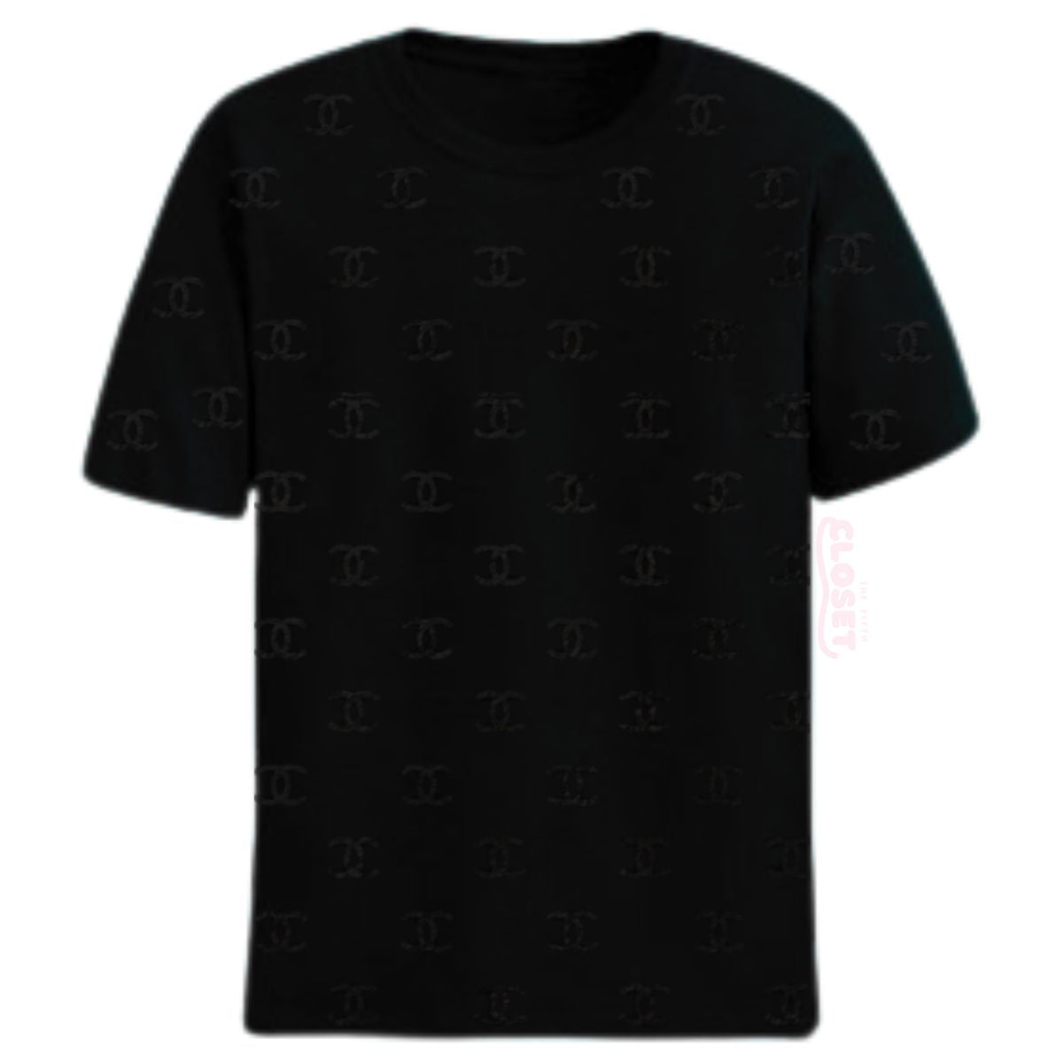 Chanel Noir – Black Diamond Stone Drop-Shoulder Shirt