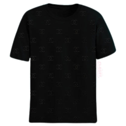 Chanel Noir – Black Diamond Stone Drop-Shoulder Shirt