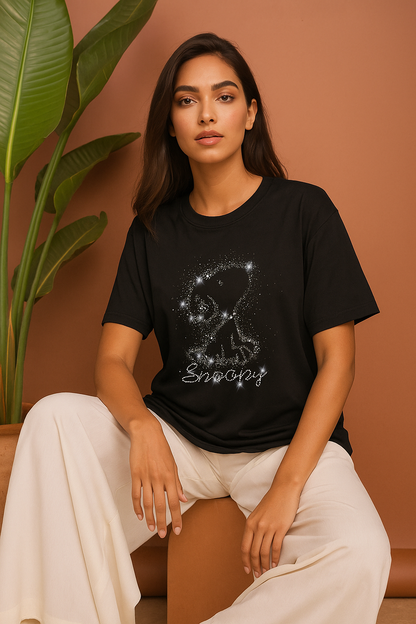 Snoopy Spark – Diamond Stone Drop-Shoulder Shirt
