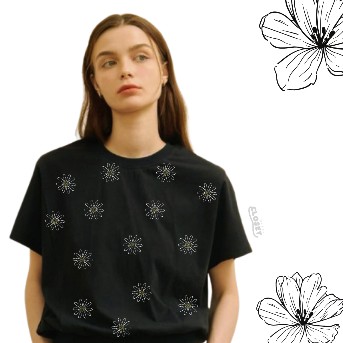 Daisy Flower Diamond Tee