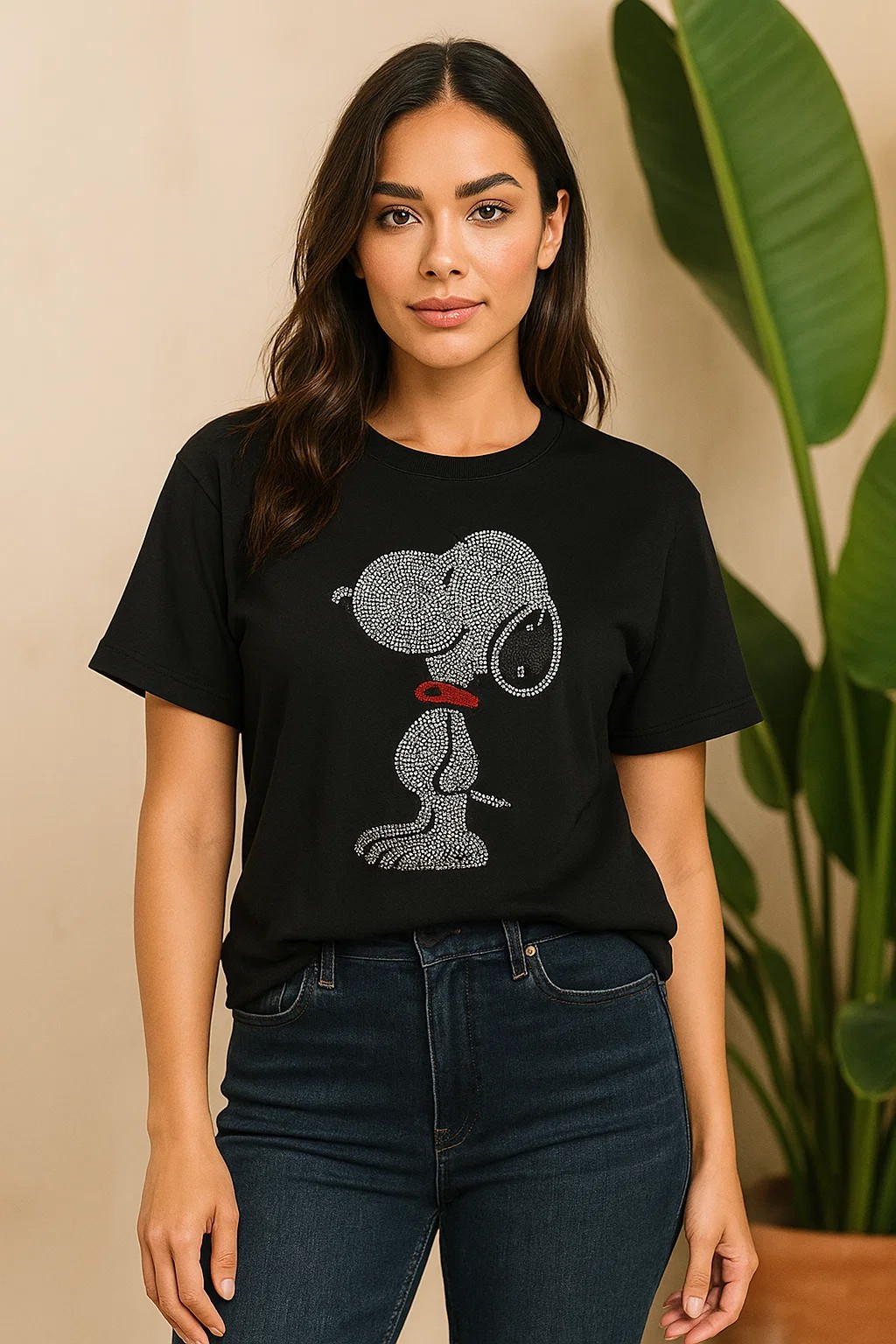 Snoopy – Diamond Stone Drop-Shoulder Shirt