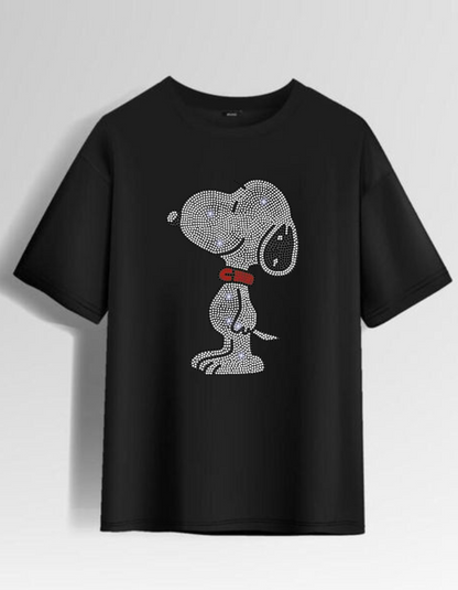 Snoopy – Diamond Stone Drop-Shoulder Shirt