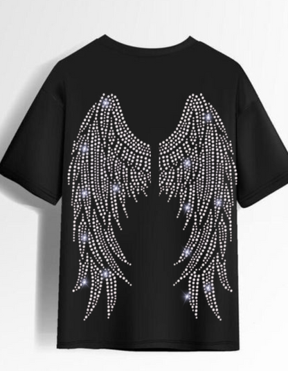 Angel Wings – Diamond Stone Drop-Shoulder Shirt